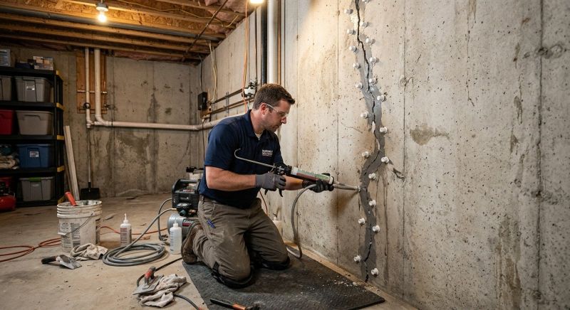 Basement Crack Repair in Horsham, PA