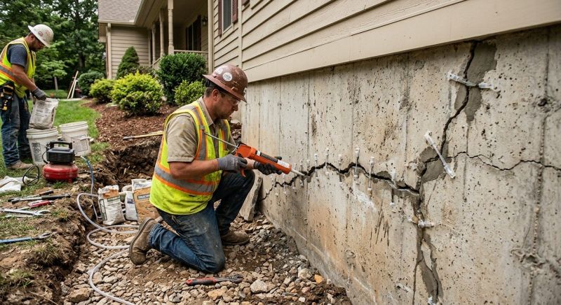 Cracked Foundation Repair in Pennsauken, NJ