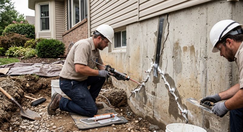 Cracked Foundation Repair in Trenton, NJ