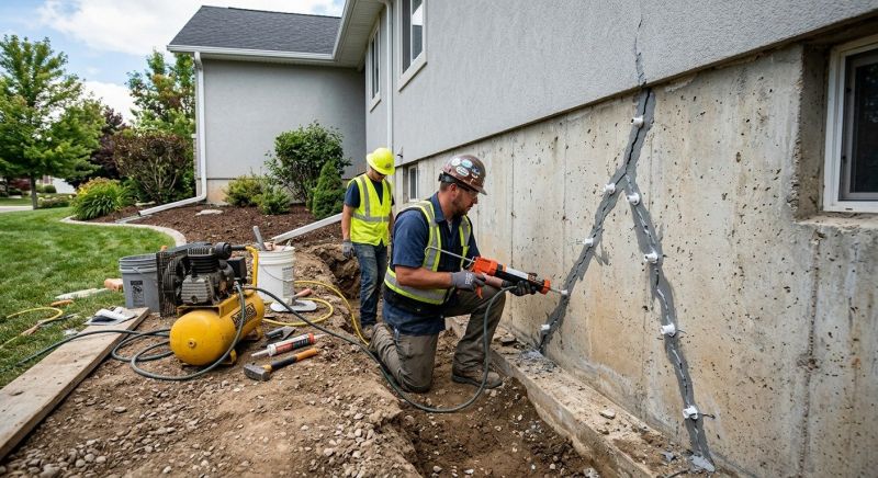Foundation Crack Repair in Green Lane, PA