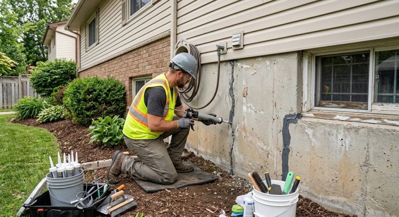 Foundation Crack Sealing in Horsham, PA