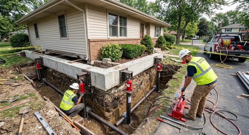Foundation Jacking in Dublin, PA