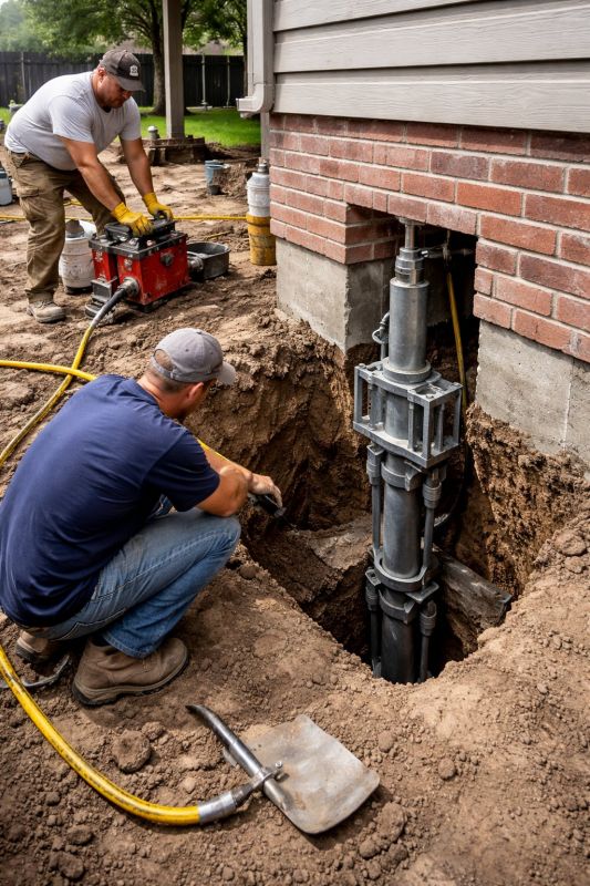 Foundation Pier Repair in Horsham, PA