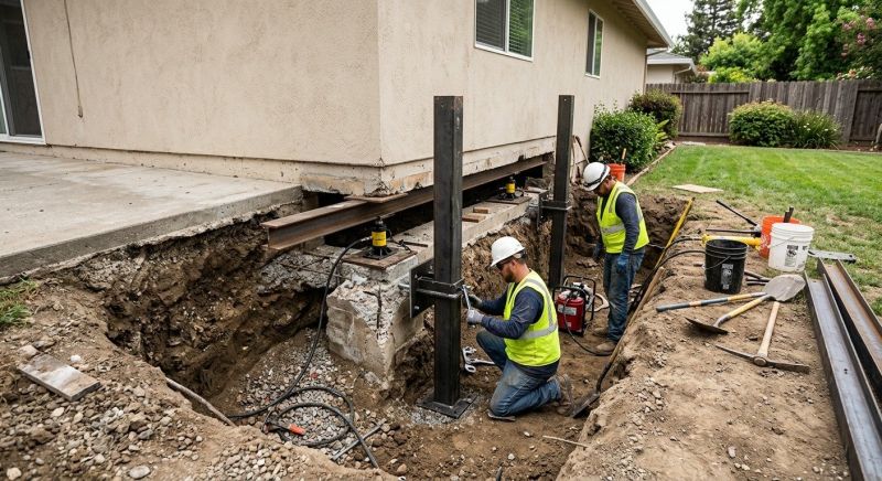 Foundation Pier Repair in Horsham, PA