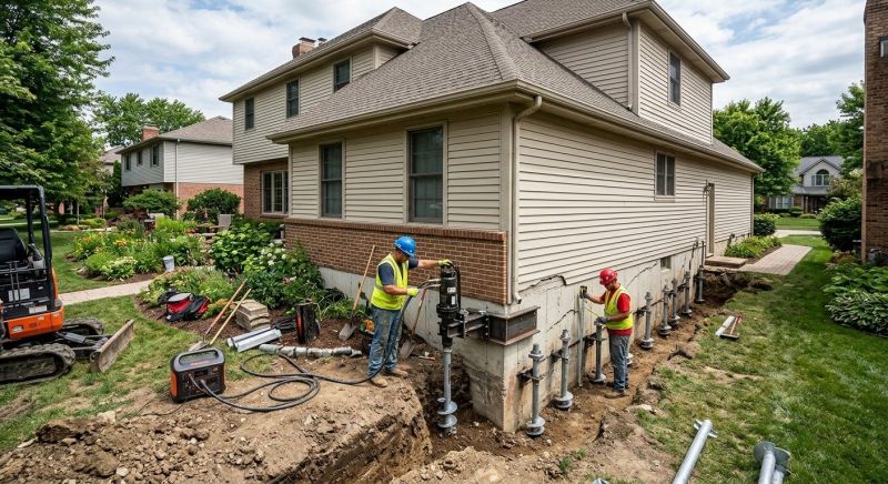 Helical Piers Installation in Horsham, PA