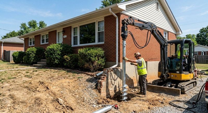 Helical Pile Installation in Horsham, PA