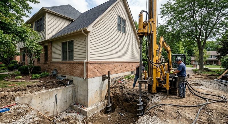 Helical Pile Installation in Horsham, PA
