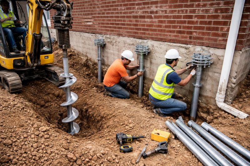Helical Pile Installation in Horsham, PA