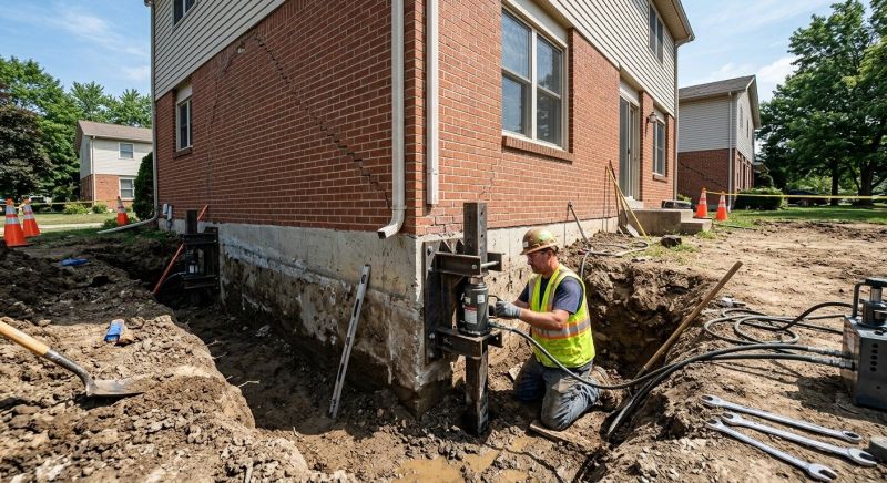 Sinking Foundation Repair in Burlington County, NJ