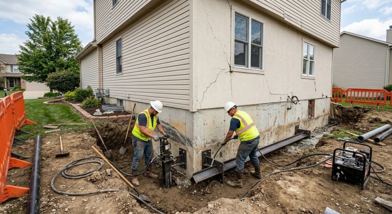 Sinking Foundation Repair in Dublin, PA
