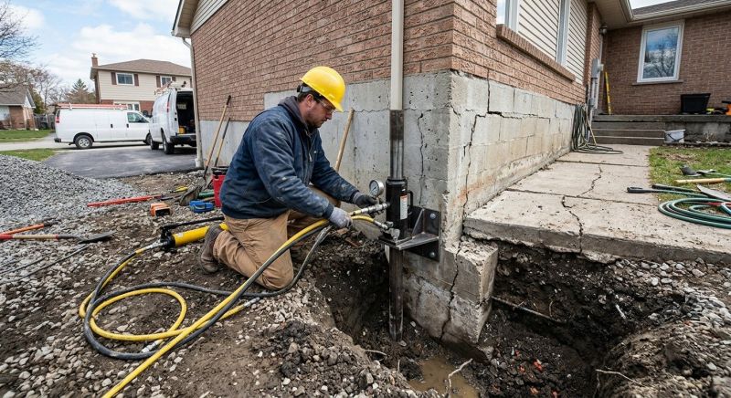 Sinking Foundation Repair in Huntingdon Valley, PA