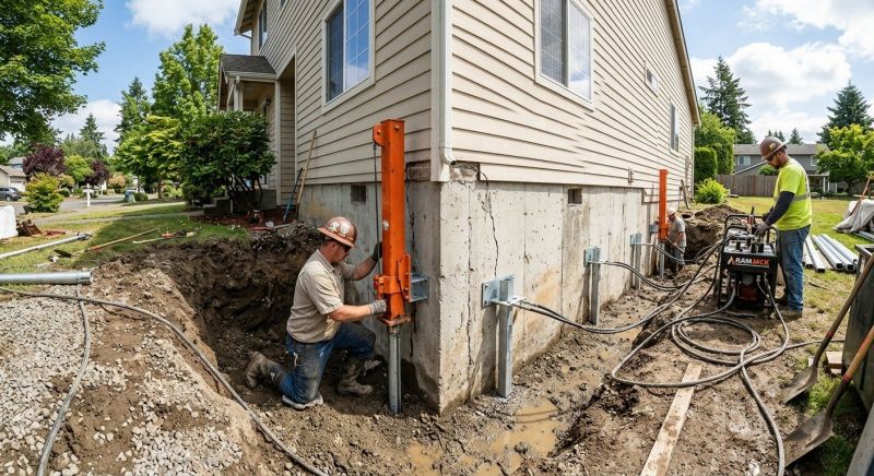 Sinking Foundation Repair in Morrisville, PA